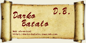 Darko Batalo vizit kartica